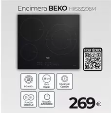 Oferta de Beko - Encimera  por 269€ en Tien 21