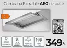 Oferta de AEG - Campana Extraíble  por 349€ en Tien 21