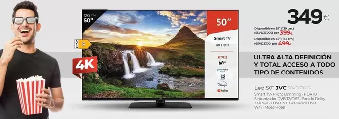 Oferta de JVC - Led 50" 50VD3300S  por 349€ en Tien 21