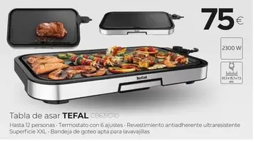 Oferta de Tefal - Tabla De Asar por 75€ en Tien 21