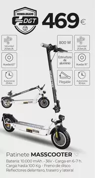 Oferta de Masscooter - Patinete  por 469€ en Tien 21