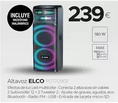 Oferta de Elco - Altavoz PDT2129DJ  por 239€ en Tien 21