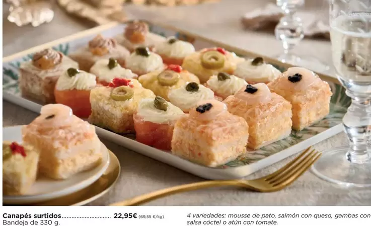 Oferta de Canapés Surtidos por 22,95€ en Hipercor