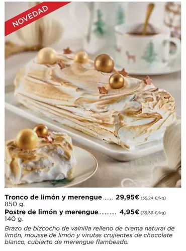 Oferta de Tronco De Limón Y Merengue por 29,95€ en Hipercor