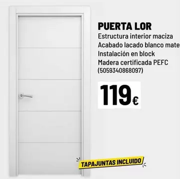 Oferta de Blanco - Puerta Lor por 119€ en Brico Depôt