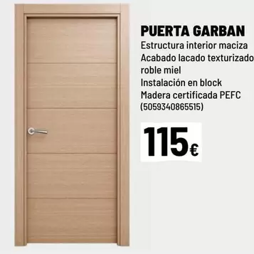 Oferta de Block - Puerta Garban por 115€ en Brico Depôt