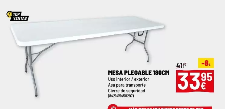 Oferta de Mesa Plegable 180cm por 33,95€ en Brico Depôt