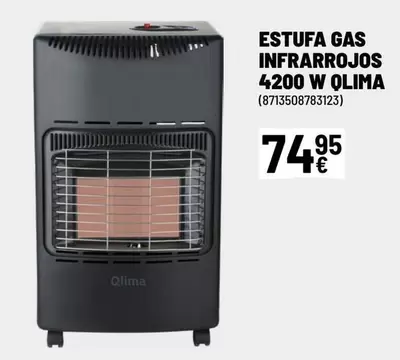 Oferta de Qlima - Estufa Gas Infrarrojos 4200 W por 74,95€ en Brico Depôt