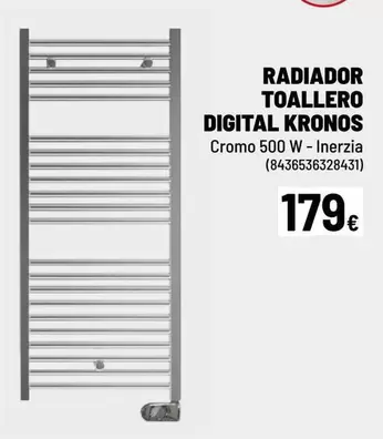 Oferta de Radiador Toallero Digital Kronos por 179€ en Brico Depôt