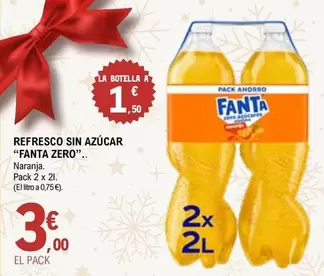 Oferta de Fanta - Refresco Sin Azucar por 3€ en E.Leclerc