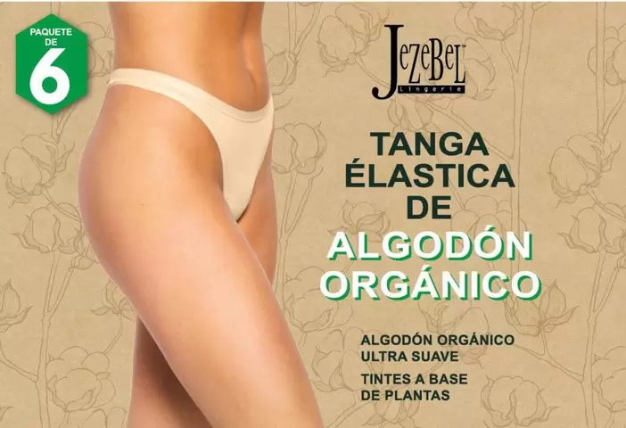 Oferta de Tanga Elastica De Algodón Organico en Costco