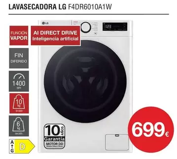 Oferta de LG - Lavasecadora F4DR6010A1W por 699€ en Milar