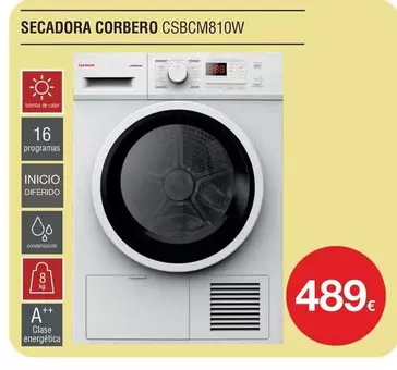 Oferta de Corberó - Secadora CSBCM810W  por 489€ en Milar