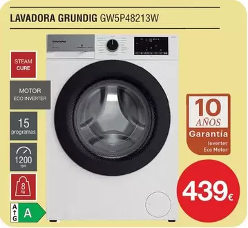 Oferta de Grundig - Lavadora GW5P48213W  por 439€ en Milar