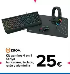 Oferta de Krom - Kit Gaming 4 En 1  Kenya por 25€ en Carrefour