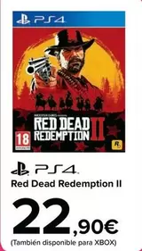 Oferta de Ps4 - Red Dead Redemption II por 22,9€ en Carrefour