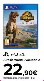 Oferta de Ps4 - Jurasic World Evolution 2 por 22,9€ en Carrefour