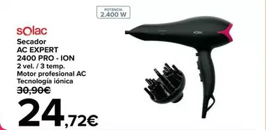 Oferta de Solac - Secador Ac Expert 2400 Pro - Ion por 24,72€ en Carrefour