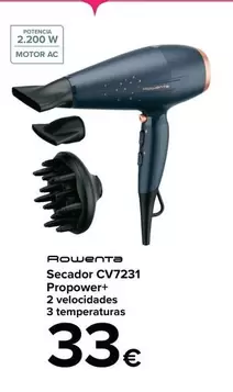 Oferta de Rowenta - Secador CV7231 Propower+ por 33€ en Carrefour