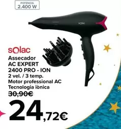 Oferta de Solac - Secador Ac Expert 2400 Pro - Ion por 24,72€ en Carrefour