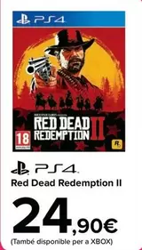 Oferta de Ps4 - Red Dead Redemption II por 24,9€ en Carrefour