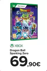 Oferta de Xbox - Dragon Ball Sparking Zero por 69,9€ en Carrefour