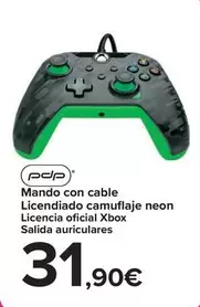 Oferta de Pdp - Mando Con Cable Licendiado Camuflaje Neon por 31,9€ en Carrefour