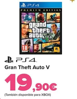 Oferta de Ps4 - Gran Theft Auto V por 19,9€ en Carrefour