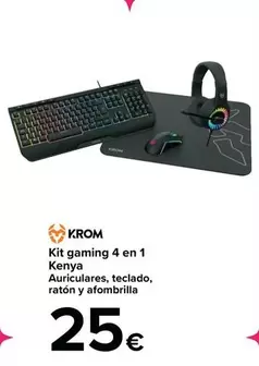 Oferta de Krom - Kit Gaming 4 En 1  Kenya por 25€ en Carrefour