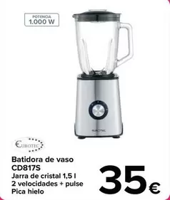 Oferta de Eurotec - Batidora De Vaso CD817S por 35€ en Carrefour