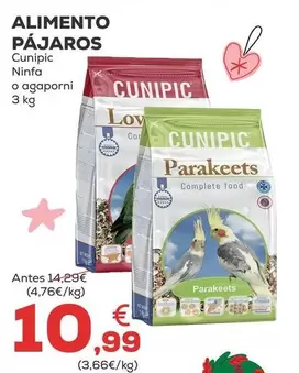 Oferta de Cunipic - Alimento Pajaros por 10,99€ en Kiwoko