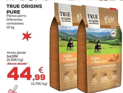 Oferta de True Origins - Pure Pienso Perro Diferentes Variedades por 44,99€ en Kiwoko