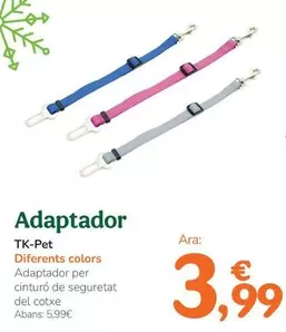 Oferta de Tk-Pet - Adaptador por 3,99€ en Tiendanimal