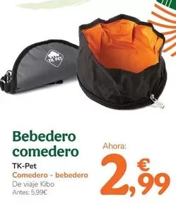 Oferta de Tk-Pet - Bebedero Comedero por 2,99€ en Tiendanimal