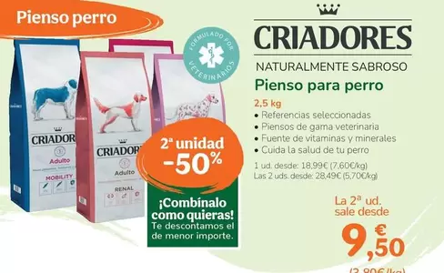 Oferta de Criadores - Pienso Para Perros por 18,99€ en Tiendanimal