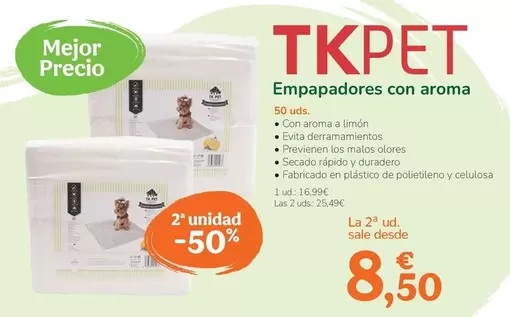 Oferta de Tk-Pet - Empapadores Con Aroma por 16,99€ en Tiendanimal