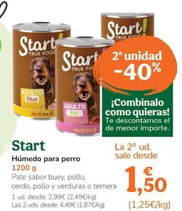 Oferta de Start - Humedo Para Perro por 2,99€ en Tiendanimal