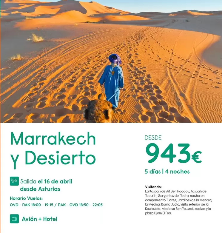 Oferta de Travelplan - Marrakech Y Desierto por 943€ en Travelplan