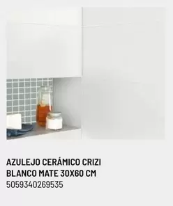 Oferta de Blanco - Azulejo Ceramico Crizi  Mate en Brico Depôt