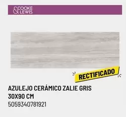 Oferta de Cooke & Lewis - Azulejo Ceramico Zalie Gris 30x90 Cm en Brico Depôt