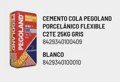 Oferta de Blanco - Cemento Cola Pegolard Porcelánico Flexible C2te 25kg Gris en Brico Depôt