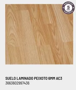 Oferta de Suelo Laminado Peixoto 6mm Ac3 en Brico Depôt