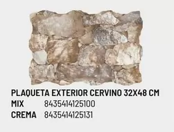 Oferta de Plaqueta Exterior Cervino 32x48 Cm Mix en Brico Depôt