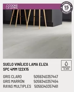 Oferta de SPC - Suelo Vinílico Lama Eliza Spc 4mm 122x15 en Brico Depôt