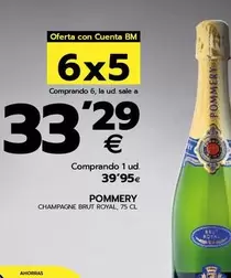 Oferta de Pommery - Champagne Brut Royal por 39,95€ en BM Supermercados