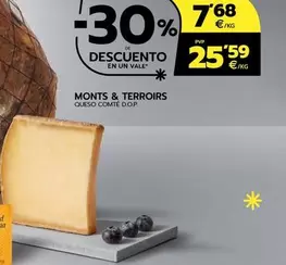 Oferta de Monts & Terroirs - Queso Comte D.O.P. por 25,59€ en BM Supermercados