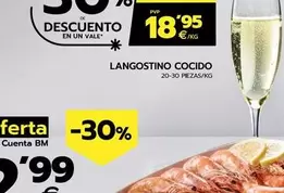 Oferta de Bm - Langostino Cocido por 18,95€ en BM Supermercados