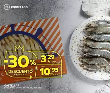 Oferta de Castellar - Langostino Crudo por 10,95€ en BM Supermercados