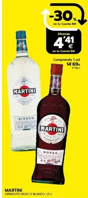 Oferta de Martini - Vermut Higienic O Blanco por 14,69€ en BM Supermercados