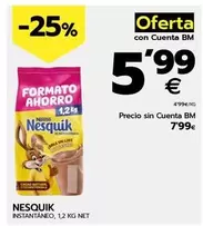 Oferta de Nesquik - Instantaneo por 7,99€ en BM Supermercados